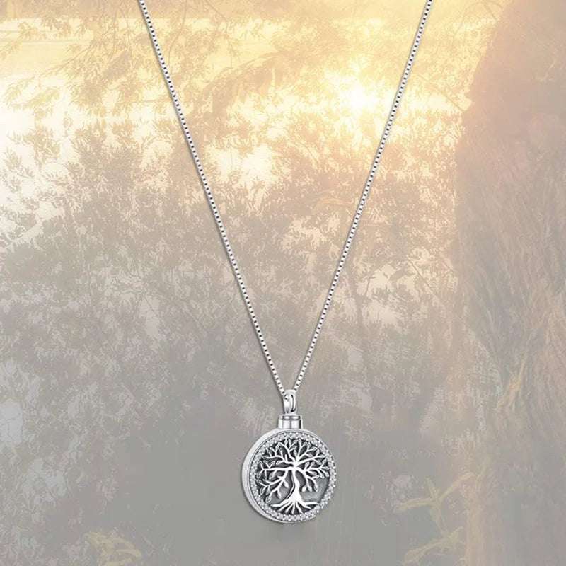 Tree Pendant Cremation Jewelry For Ashes, Urn Necklace For Women Dropshipping In Stock