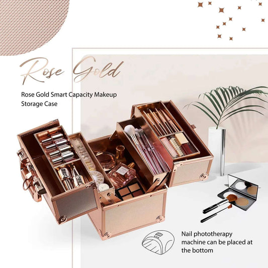 Make Up Metal Cosmetics Storage Organizer Vanity Case