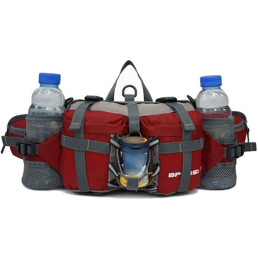 5L Outdoor Sports Cycling Hiking Waist Bag Waterproof Large-Capacity Bag Pleasures and Sins 28.5 x 15 x 13cm Dark Red