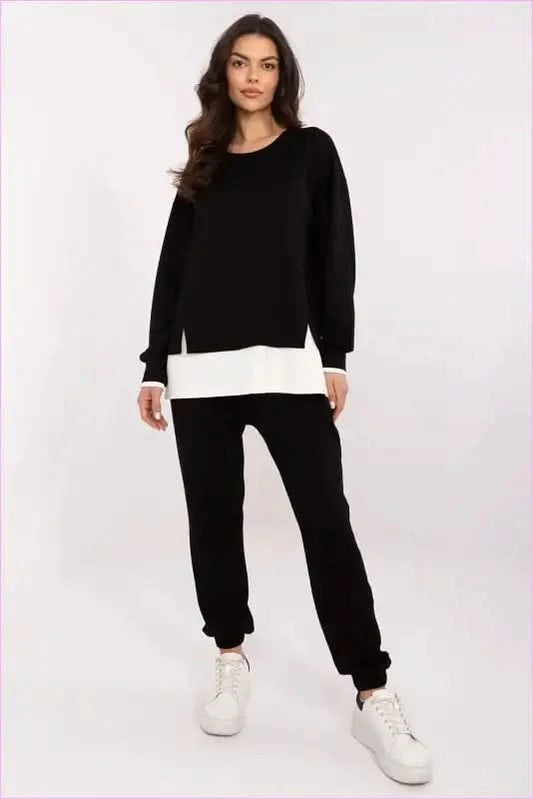 Casual Comfort Tracksuit for Women Fashion Style Relevance black one-size-fits-all