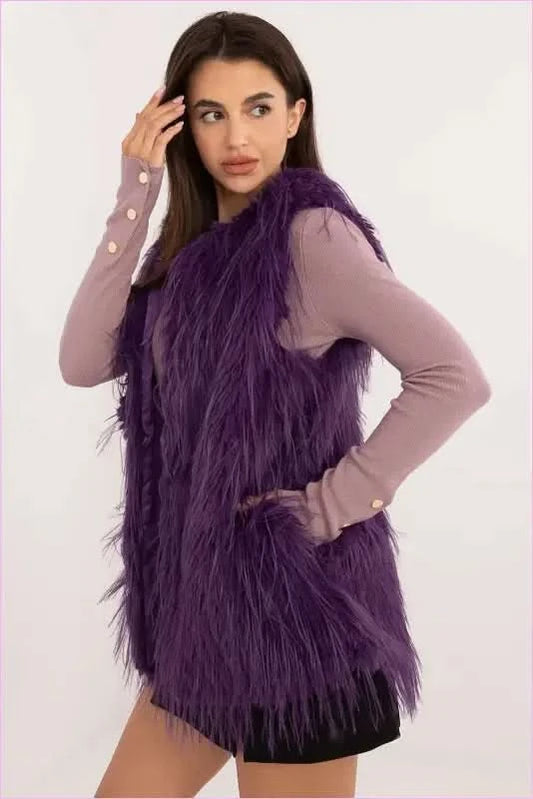 Casual Fur Vest Stylish Layering Fashion AT