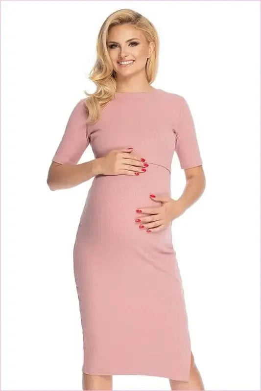 Classic Maternity Dress Versatile Style PeeKaBoo pink S/M