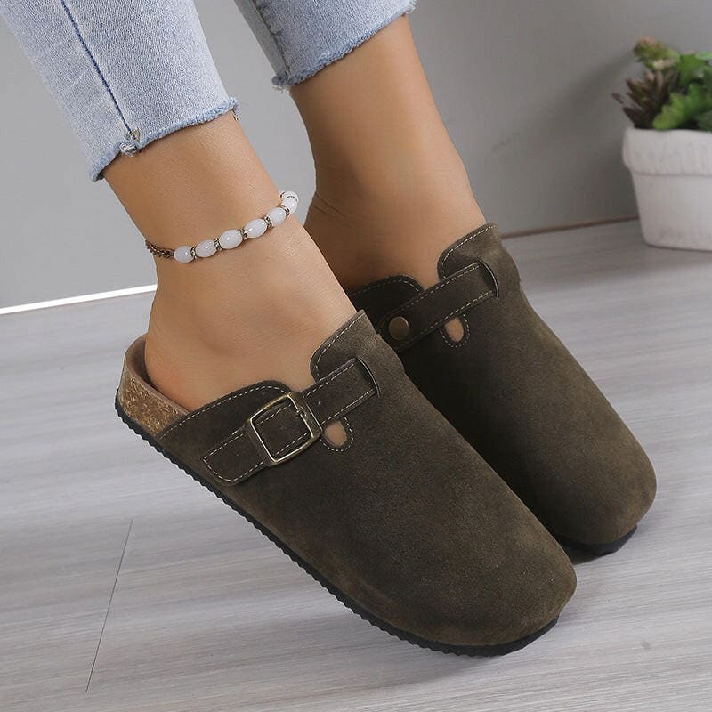 Boston Unisex Backless Mule Clog Sandals with Cork Sole