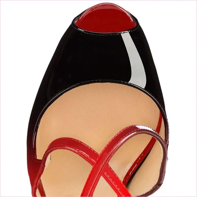 Comfortable Plus Size Peep Toe High Heels with Elegant Silhouette - Pleasures and Sins