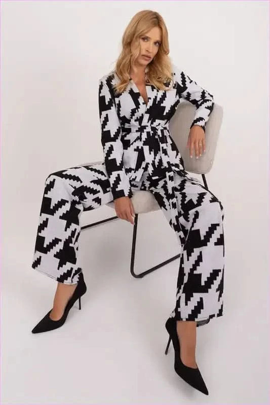 Cotton Sweater and Pants Set Everyday Fashion Lakerta black S/M