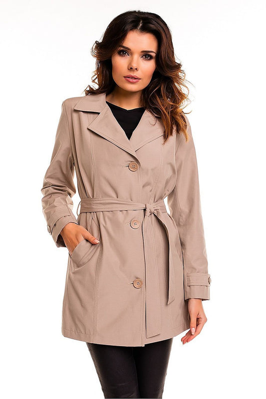 Classic Cotton Lined Women's Trench Coat | Perfect for Autumn Coat Cabba beige 36
