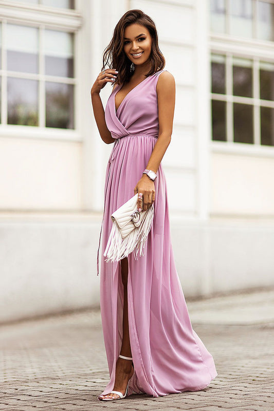 IVON Chiffon Maxi Cocktail Dress | Light, Airy & Elegant Dress IVON
