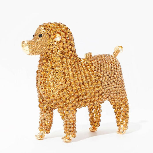 Designer Dog Shaped Crystal Evening Handbag Online L15.5 x