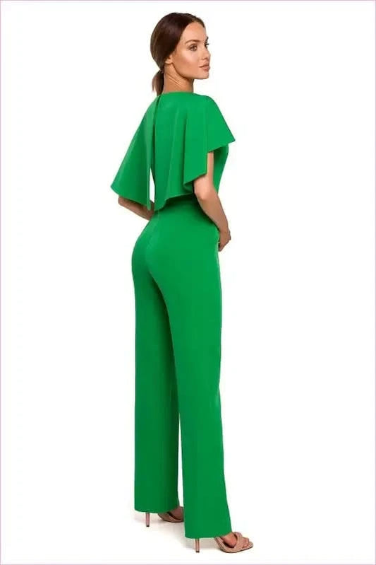 Elegant Cape Pantsuit Unique Fashion Style Moe