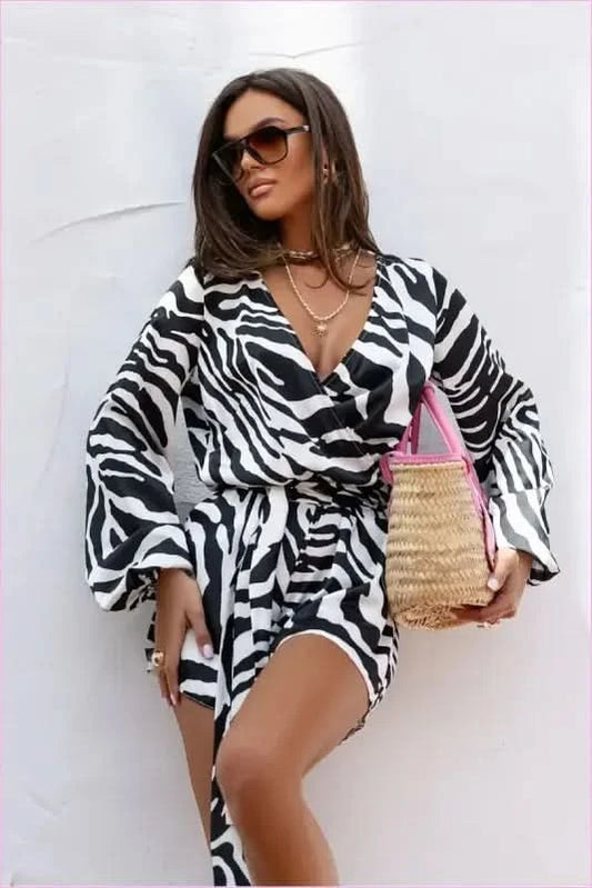 Elegant Puffy Sleeve Jumpsuit Summer Fashion Style jumpsuit LaBalancia multicolor XS/S