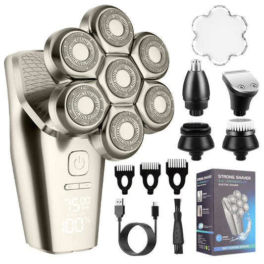 Men's 7 Head Multifunctional Magnetic 7D Electric Shaver