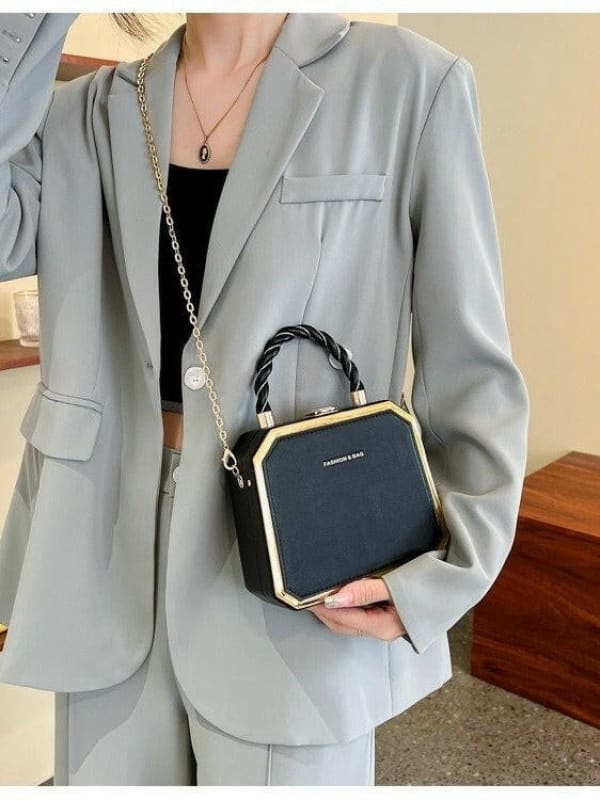Fashionable Square Bag Stylish Chic Chain Crossbody