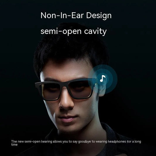 Lunettes intelligentes noires, technologie Bluetooth, casque, lunettes de soleil 