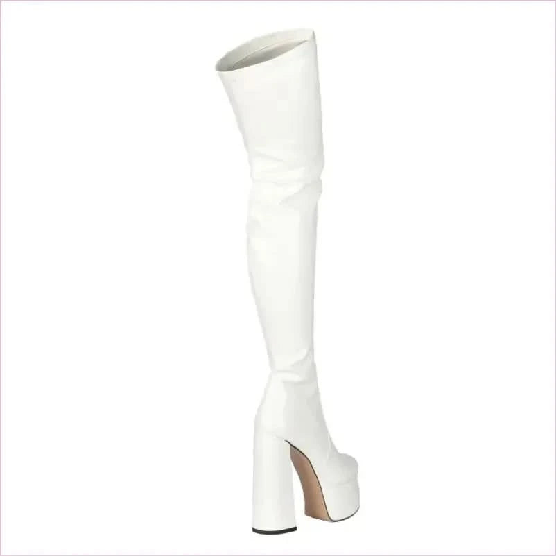 High Platform Heel Over-the-knee Boots for a Bold Style - Pleasures and Sins