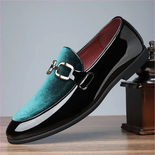 Mens Glossy Pointed Frosted Suede British Style Shoes
