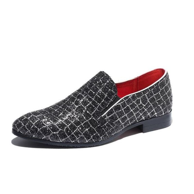Men’s Pointed Sequin Glitter Shoes - Perfect For Proms