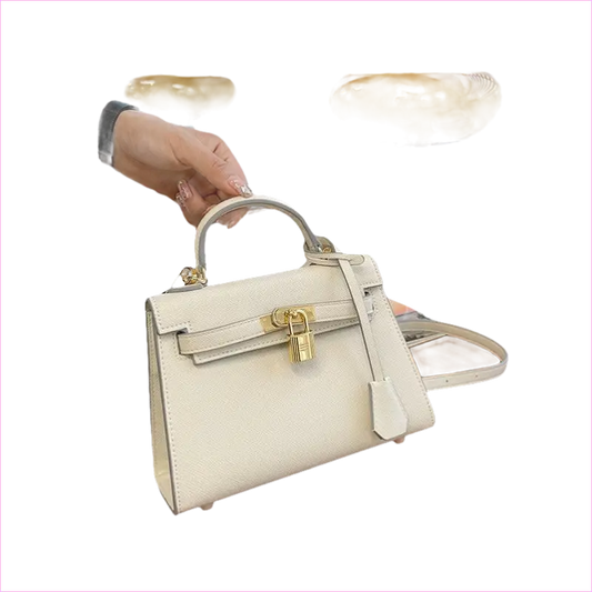 Small Padlock Palm Pattern Handbag for Women