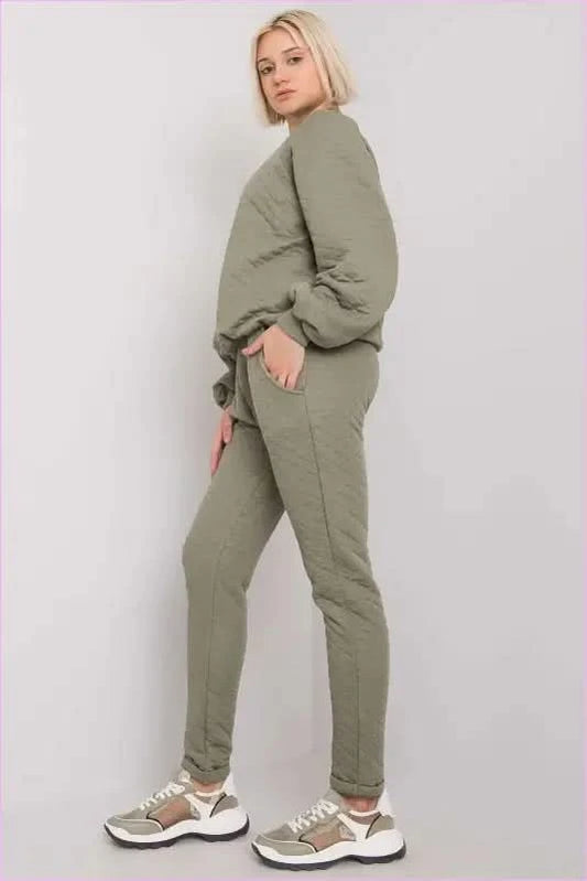 Quilted Tracksuit Unique Style Fashion Set - Pleasures and Sins