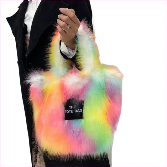 Crossbody Tote Bag Imitation Fur Large Capacity Bag Three
