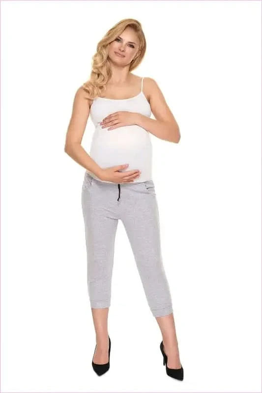 Ribbed Maternity Trousers Unique Style PeeKaBoo