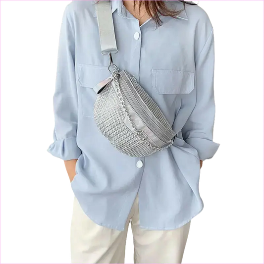 Womens Fanny Pack Rhinestone Luxury Bum Bag