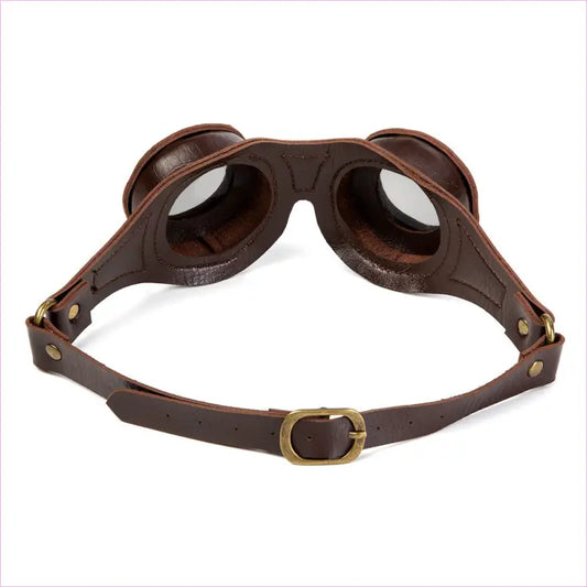 Steampunk Industrial Retro Leather Goggles Cosplay Brown