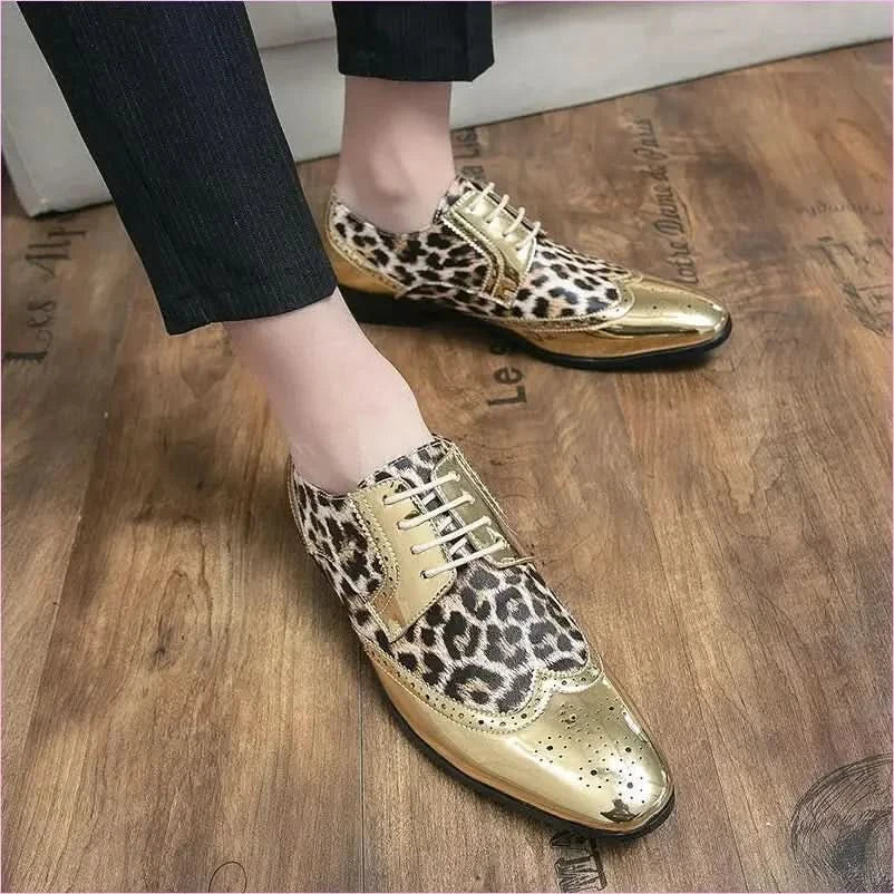 Stylish Silver Patent Leopard Print Shoes for a Bold Look - Pleasures and Sins
