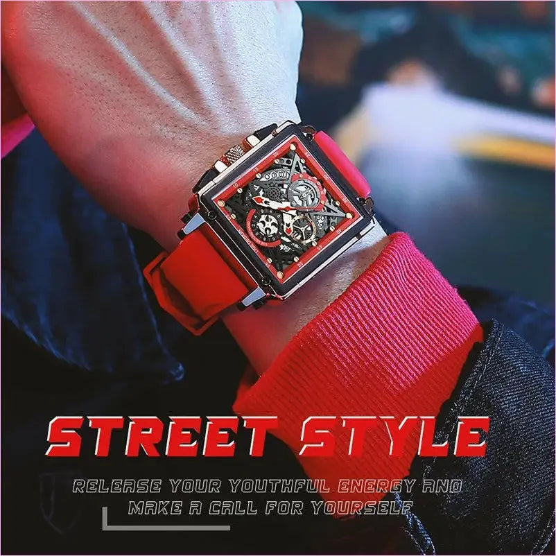 New Men’s Square Multifunction Chronograph 30M Waterproof