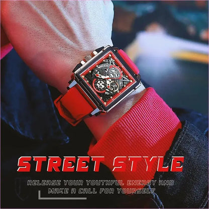 New Men’s Square Multifunction Chronograph 30M Waterproof