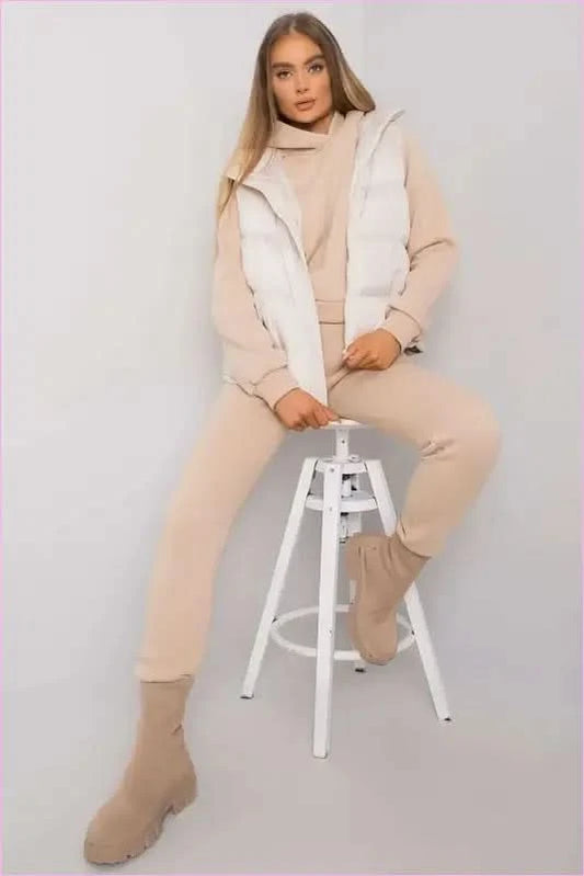 Sweatshirt Vest and Pants Set Unique Style Fashion - Pleasures and Sins