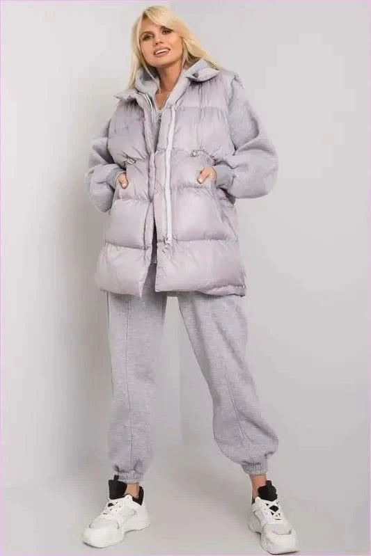 Three Piece Fashion Set Unique Style Lounge Set Vest Sweatshirt and Pants - Pleasures and Sins