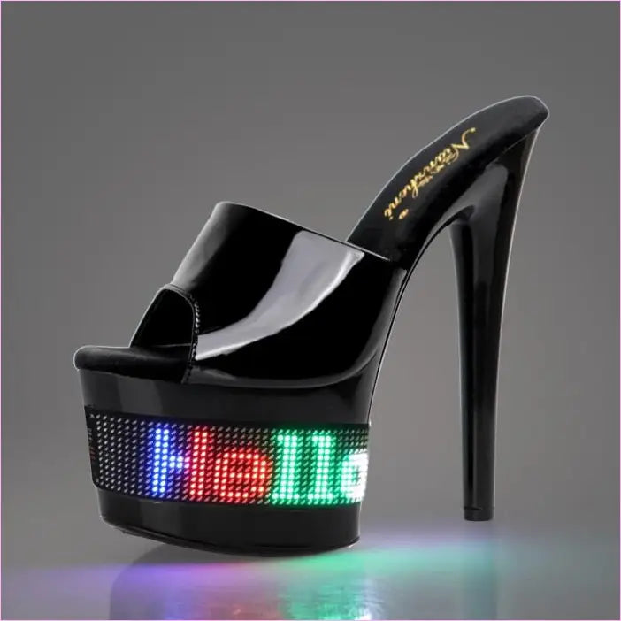 Ultra High Stripper & Drag Queen LED Display Shoes