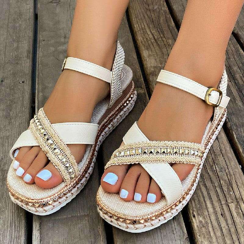 Women’s Open Toe Platform Sandals - Comfortable & Stylish