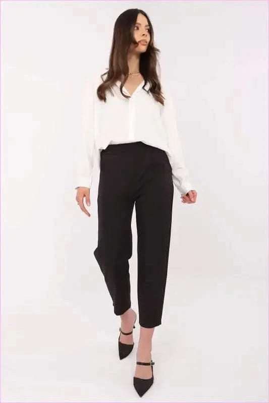 Womens Cigarette Pants Stylish Fashion Trousers Och Bella black s