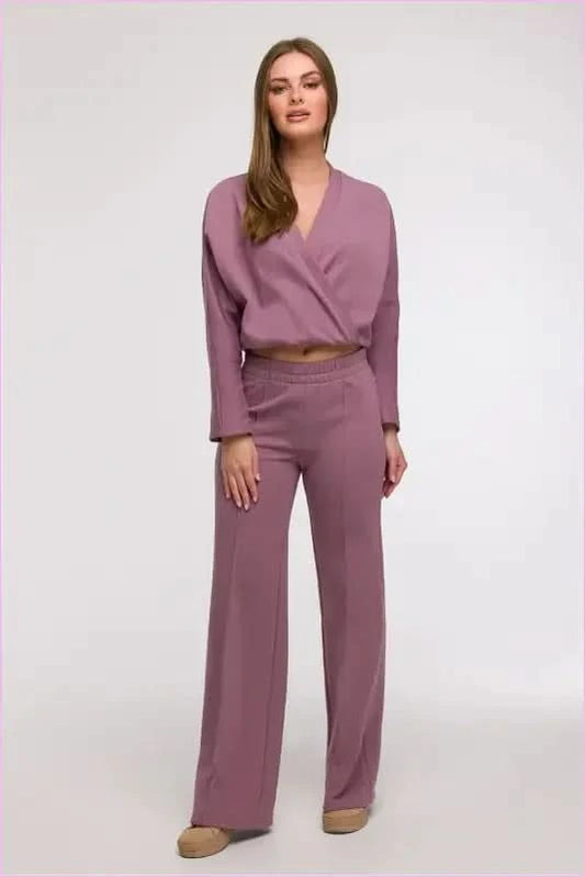 Womens Fashion Wide Leg Sweatpants for Unique Style BeWear violet s