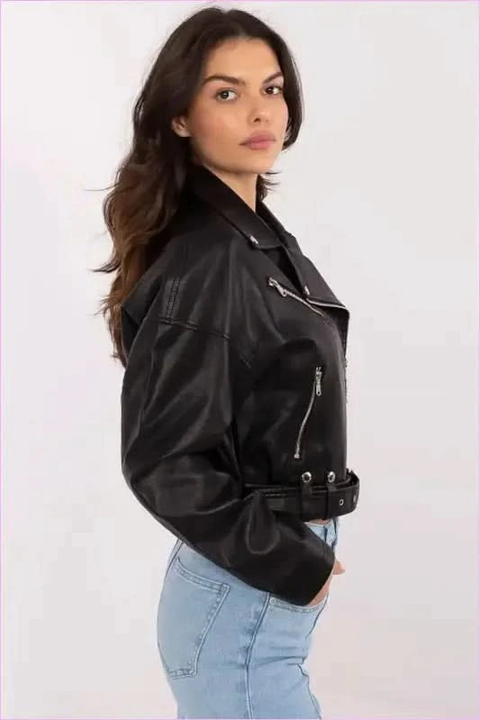 Womens Faux Leather Jacket Urban Style MBM