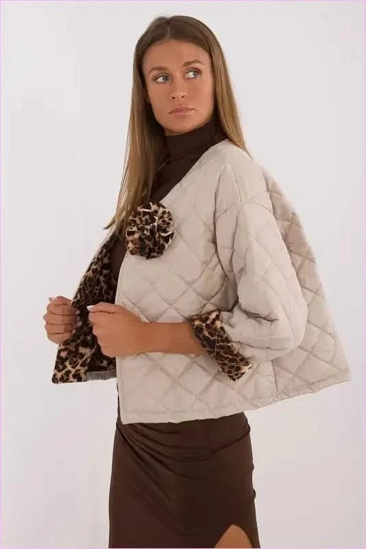 Women's Quilted Jacket Transitional Style Italy Moda