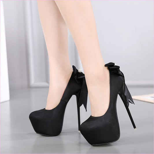 Women’s Stiletto Heels with Bow for Elegant Fashion