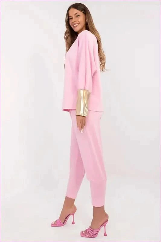 Women's Viscose Blend Fashion Set Italy Moda