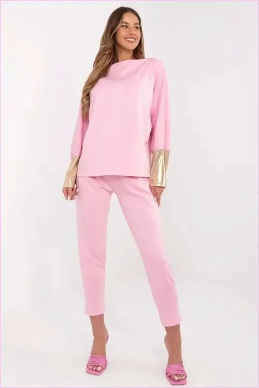 Women's Viscose Blend Fashion Set Italy Moda pink one-size-fits-all