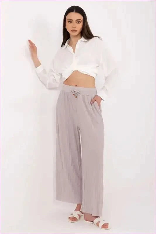 Womens Viscose Blend Fashion Trousers Sublevel beige s